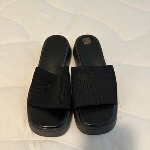 Black Slide Sandals